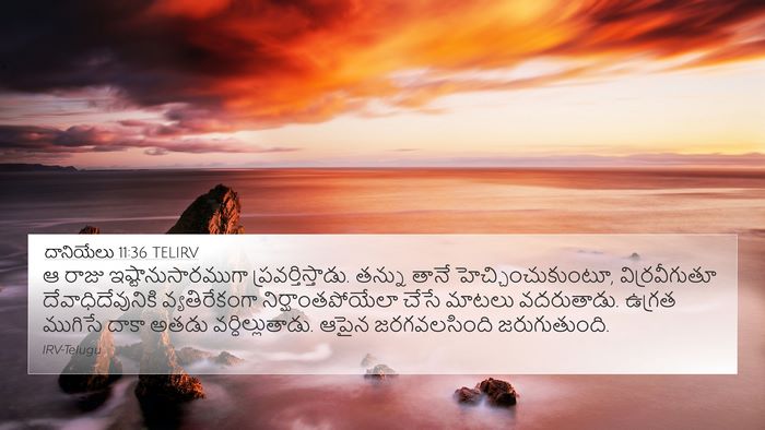 దానియేలు 11:36 TELIRV 4K Wallpaper - ఆ రాజు - 4K Wallpaper Bible Verse