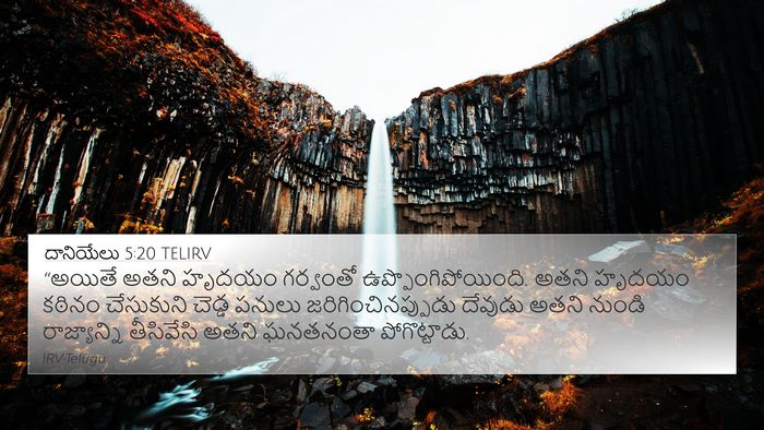 దానియేలు 5:20 TELIRV Bible Verse Image