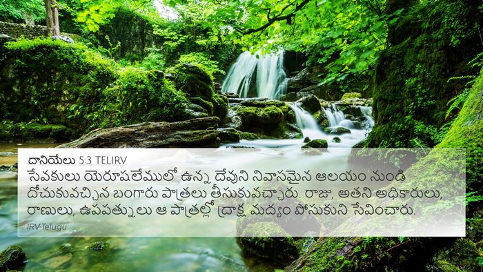 దానియేలు 5:3 TELIRV 4K Wallpaper - సేవకులు - 4K Wallpaper Bible Verse
