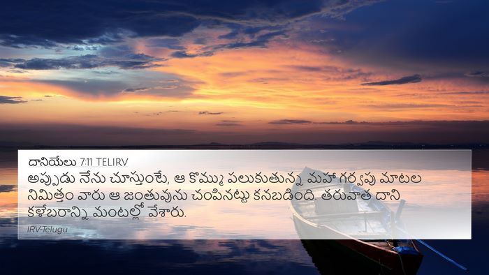 దానియేలు 7:11 TELIRV 4K Wallpaper - అప్పుడు నేను - 4K Wallpaper Bible Verse
