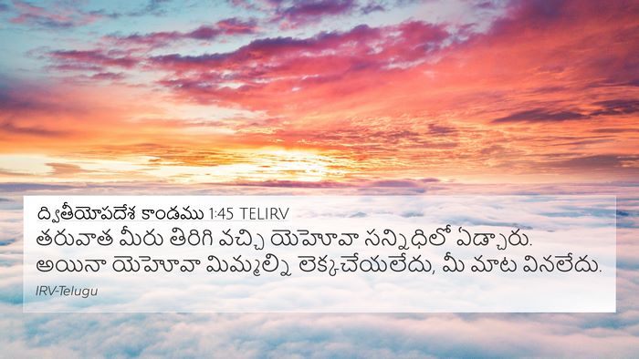 ద్వితీయోపదేశ కాండము 1:45 TELIRV 4K Wallpaper - తరువాత మీరు - 4K Wallpaper Bible Verse