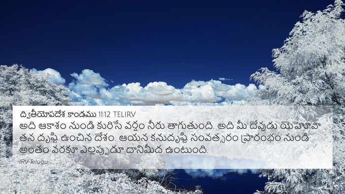 ద్వితీయోపదేశ కాండము 11:12 TELIRV 4K Wallpaper - అది ఆకాశం నుండి - 4K Wallpaper Bible Verse
