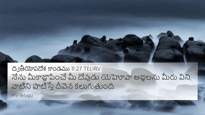 ద్వితీయోపదేశ కాండము 11:27 TELIRV 4K Wallpaper - నేను - 4K Wallpaper Bible Verse