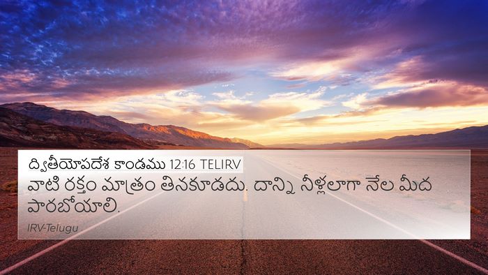 ద్వితీయోపదేశ కాండము 12:16 TELIRV Bible Verse Image