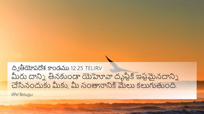ద్వితీయోపదేశ కాండము 12:25 TELIRV Bible Verse Image