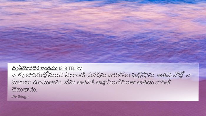 ద్వితీయోపదేశ కాండము 18:18 TELIRV Bible Verse Image