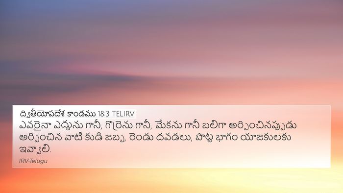 ద్వితీయోపదేశ కాండము 18:3 TELIRV Bible Verse Image