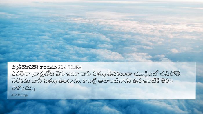 ద్వితీయోపదేశ కాండము 20:6 TELIRV Bible Verse Image