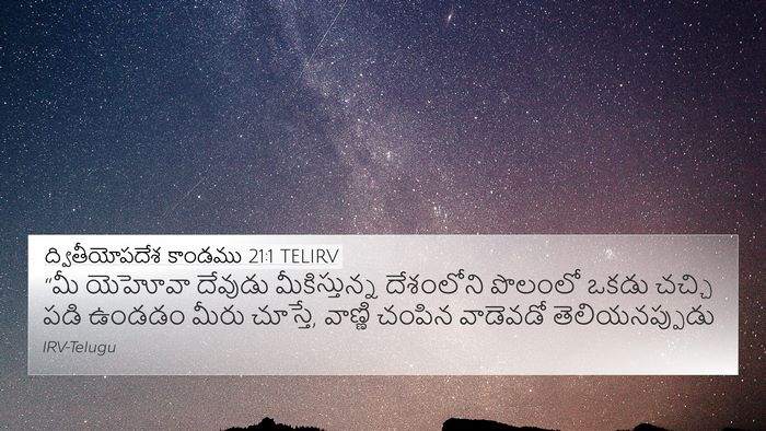 ద్వితీయోపదేశ కాండము 21:1 TELIRV Bible Verse Image