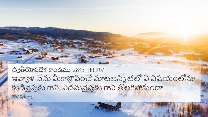 ద్వితీయోపదేశ కాండము 28:13 TELIRV Bible Verse Image