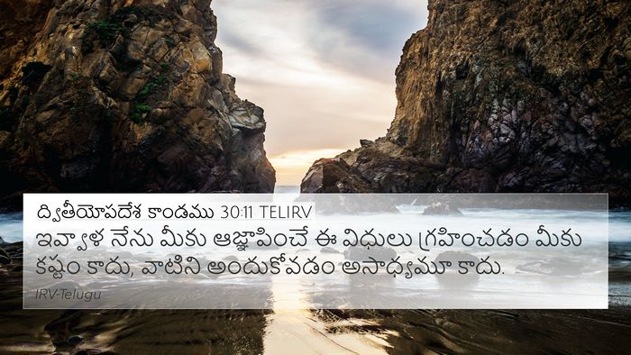 ద్వితీయోపదేశ కాండము 30:11 TELIRV Bible Verse Image