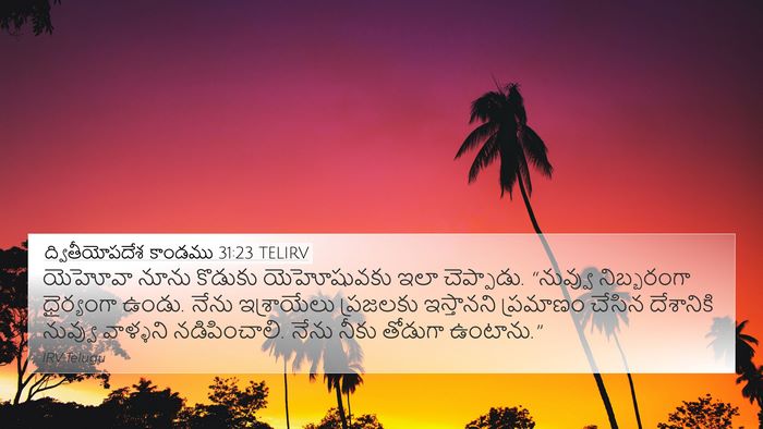 ద్వితీయోపదేశ కాండము 31:23 TELIRV Bible Verse Image