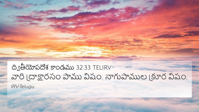 ద్వితీయోపదేశ కాండము 32:33 TELIRV Bible Verse Image
