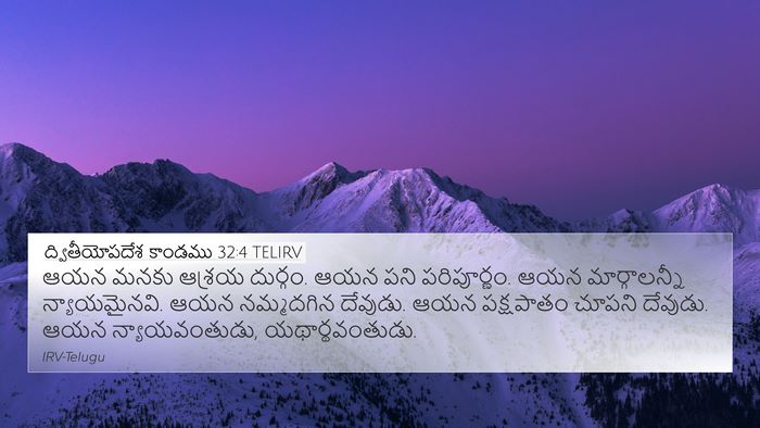 ద్వితీయోపదేశ కాండము 32:4 TELIRV Bible Verse Image