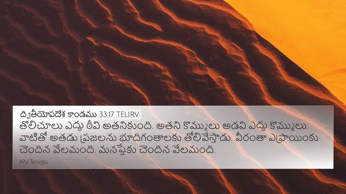 ద్వితీయోపదేశ కాండము 33:17 TELIRV Bible Verse Image