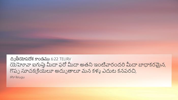 ద్వితీయోపదేశ కాండము 6:22 TELIRV 4K Wallpaper - యెహోవా ఐగుప్తు - 4K Wallpaper Bible Verse