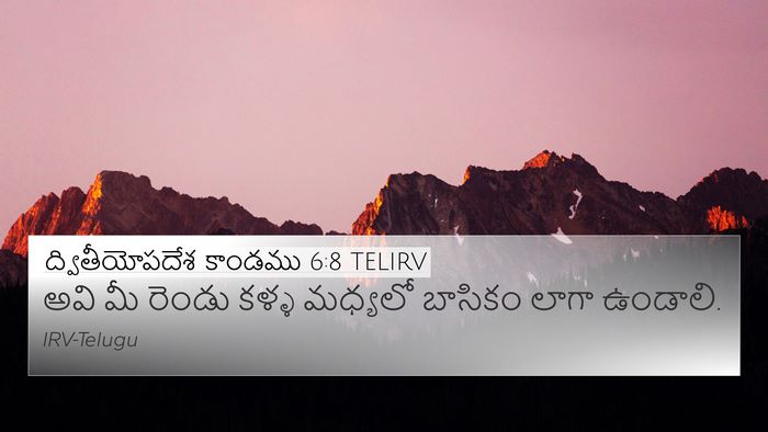 ద్వితీయోపదేశ కాండము 6:8 TELIRV Bible Verse Image