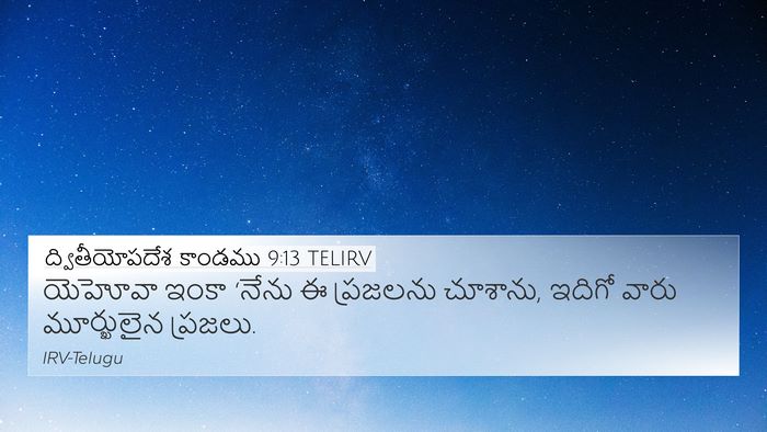 ద్వితీయోపదేశ కాండము 9:13 TELIRV Bible Verse Image
