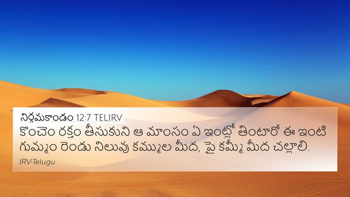 నిర్గమకాండం 12:7 TELIRV Bible Verse Image