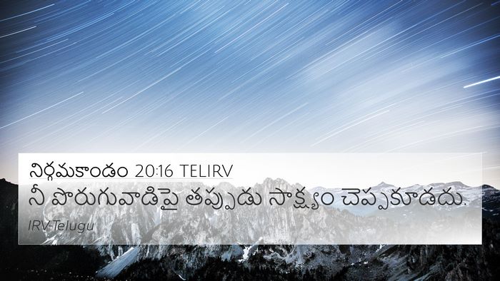 నిర్గమకాండం 20:16 TELIRV Bible Verse Image
