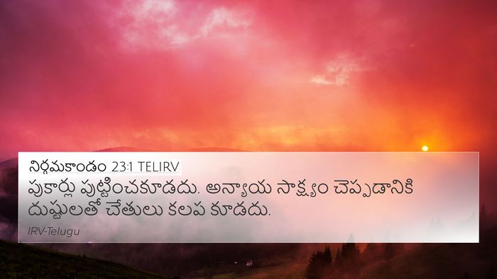 నిర్గమకాండం 23:1 TELIRV Bible Verse Image