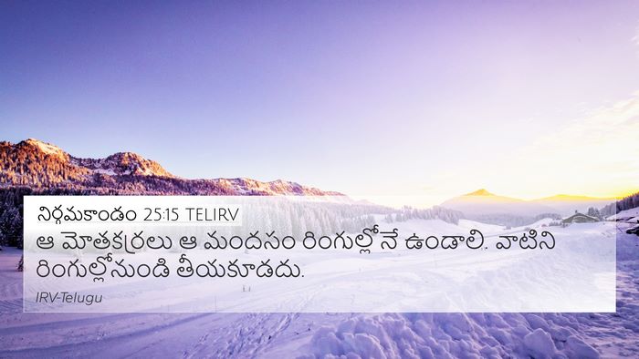 నిర్గమకాండం 25:15 TELIRV Bible Verse Image