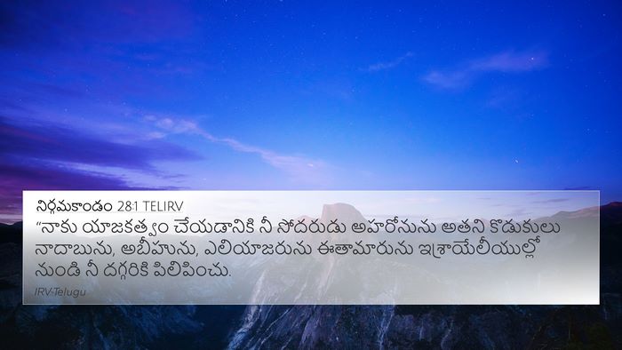 నిర్గమకాండం 28:1 TELIRV Bible Verse Image