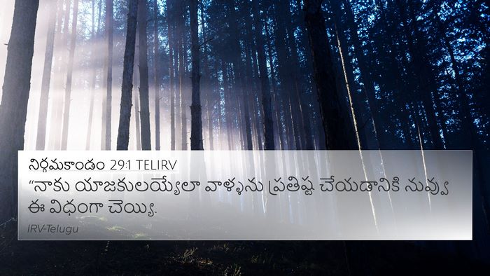 నిర్గమకాండం 29:1 TELIRV Bible Verse Image