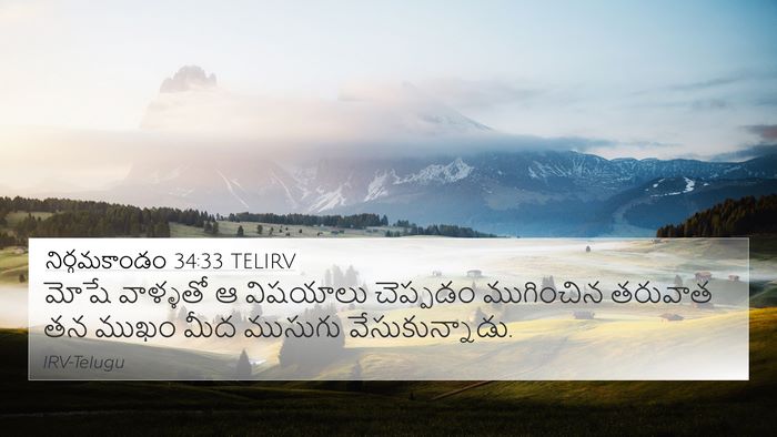 నిర్గమకాండం 34:33 TELIRV Bible Verse Image