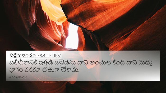నిర్గమకాండం 38:4 TELIRV 4K Wallpaper - బలిపీఠానికి - 4K Wallpaper Bible Verse