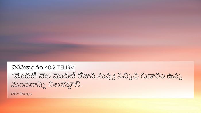నిర్గమకాండం 40:2 TELIRV Bible Verse Image