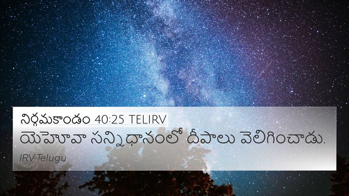 నిర్గమకాండం 40:25 TELIRV Bible Verse Image