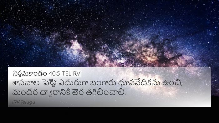 నిర్గమకాండం 40:5 TELIRV Bible Verse Image
