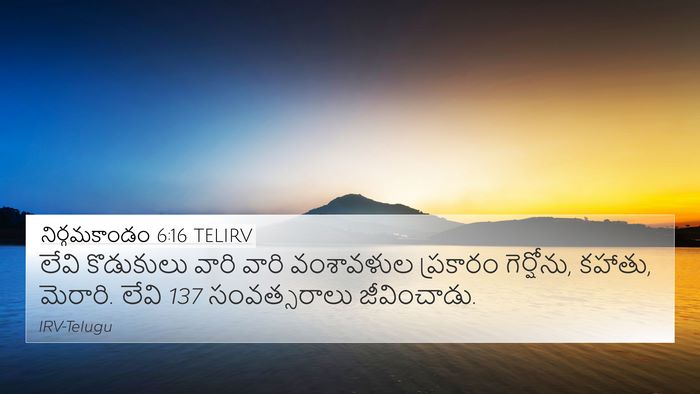 నిర్గమకాండం 6:16 TELIRV Bible Verse Image