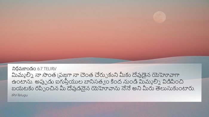 నిర్గమకాండం 6:7 TELIRV Bible Verse Image