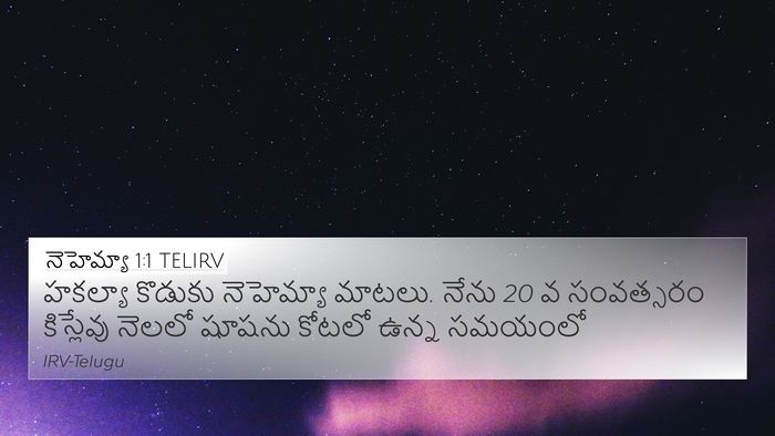 నెహెమ్యా 1:1 TELIRV Bible Verse Image