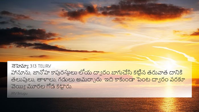 నెహెమ్యా 3:13 TELIRV Bible Verse Image