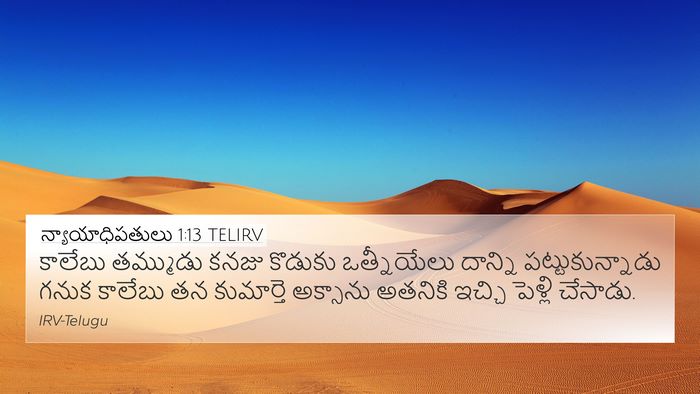 న్యాయాధిపతులు 1:13 TELIRV Bible Verse Image