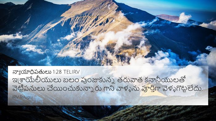 న్యాయాధిపతులు 1:28 TELIRV Bible Verse Image