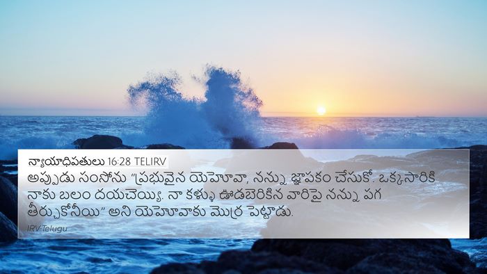 న్యాయాధిపతులు 16:28 TELIRV Bible Verse Image