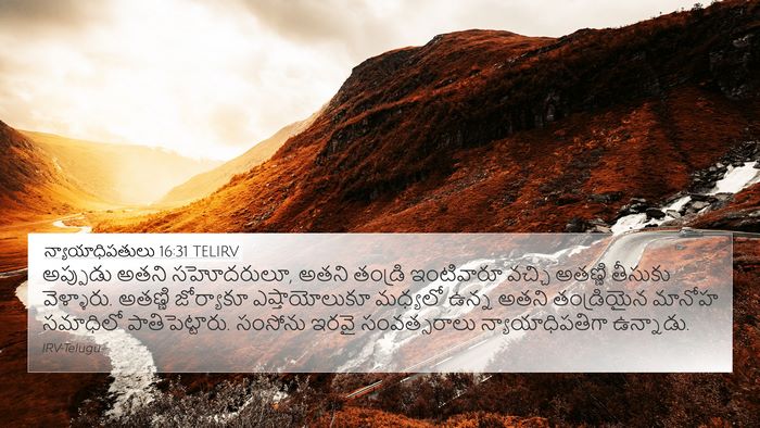 న్యాయాధిపతులు 16:31 TELIRV Bible Verse Image