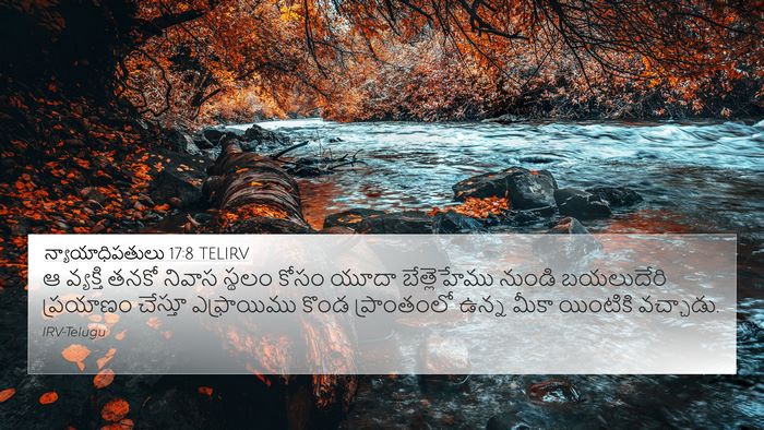 న్యాయాధిపతులు 17:8 TELIRV Bible Verse Image