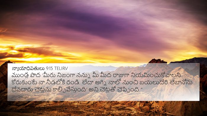 న్యాయాధిపతులు 9:15 TELIRV Bible Verse Image