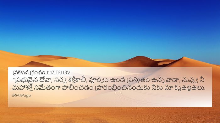 ప్రకటన గ్రంథం 11:17 TELIRV Bible Verse Image