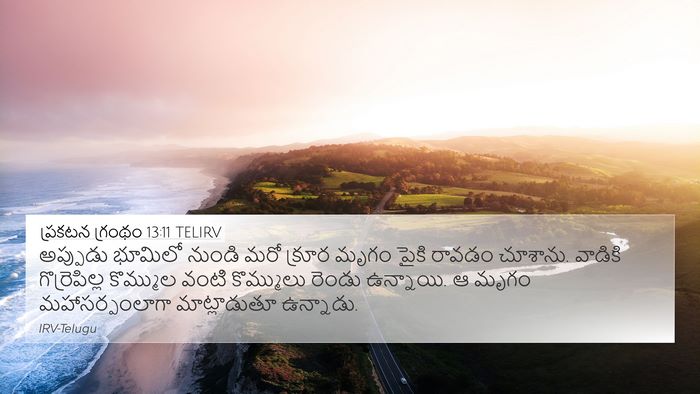 ప్రకటన గ్రంథం 13:11 TELIRV Bible Verse Image