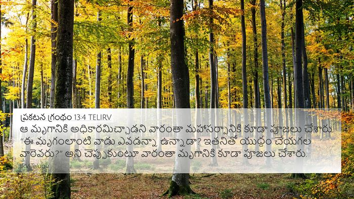 ప్రకటన గ్రంథం 13:4 TELIRV Bible Verse Image