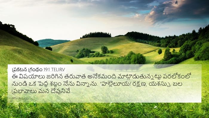 ప్రకటన గ్రంథం 19:1 TELIRV Bible Verse Image