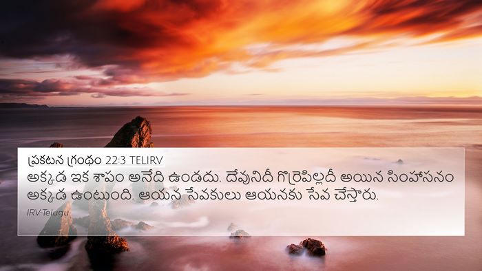 ప్రకటన గ్రంథం 22:3 TELIRV Bible Verse Image