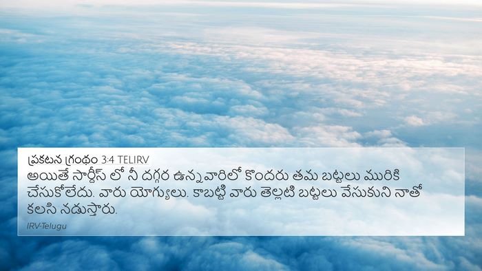 ప్రకటన గ్రంథం 3:4 TELIRV Bible Verse Image