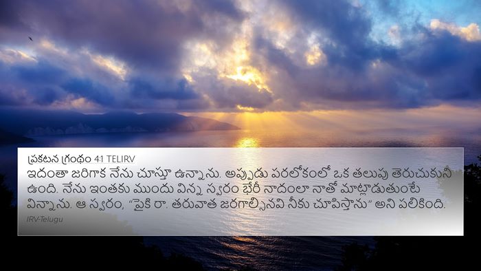 ప్రకటన గ్రంథం 4:1 TELIRV Bible Verse Image